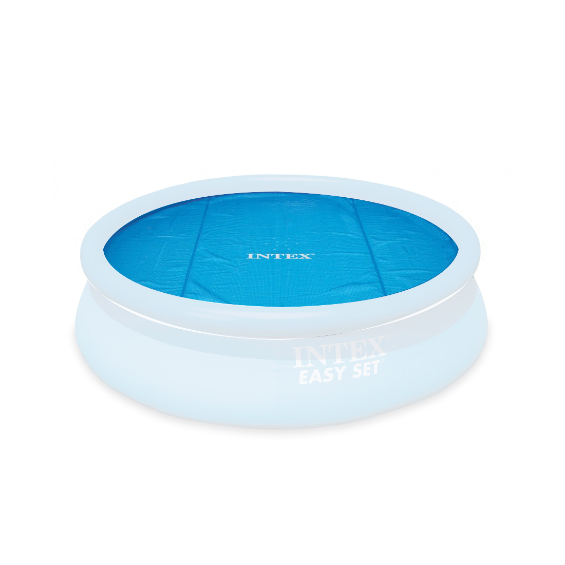Тент солнечный для бассейнов Intex 28012 диаметром до 366 см материал PE цвет синий - фото 1 - id-p107800106