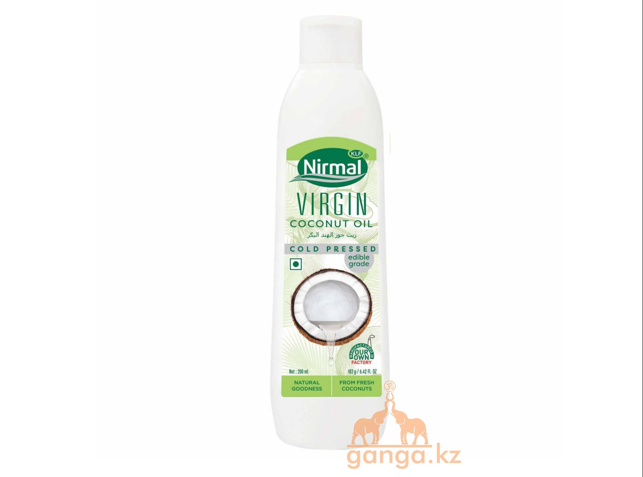 Кокосовое масло холодного отжима (Virgin Coconut Oil Cold Pressed NIRMAL), 200 мл