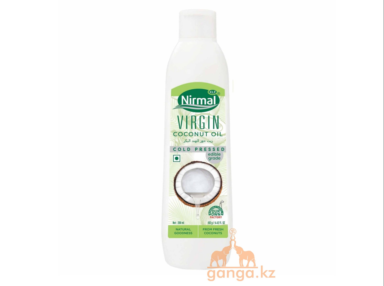 Кокосовое масло холодного отжима (Virgin Coconut Oil Cold Pressed NIRMAL), 200 мл - фото 1 - id-p107631605