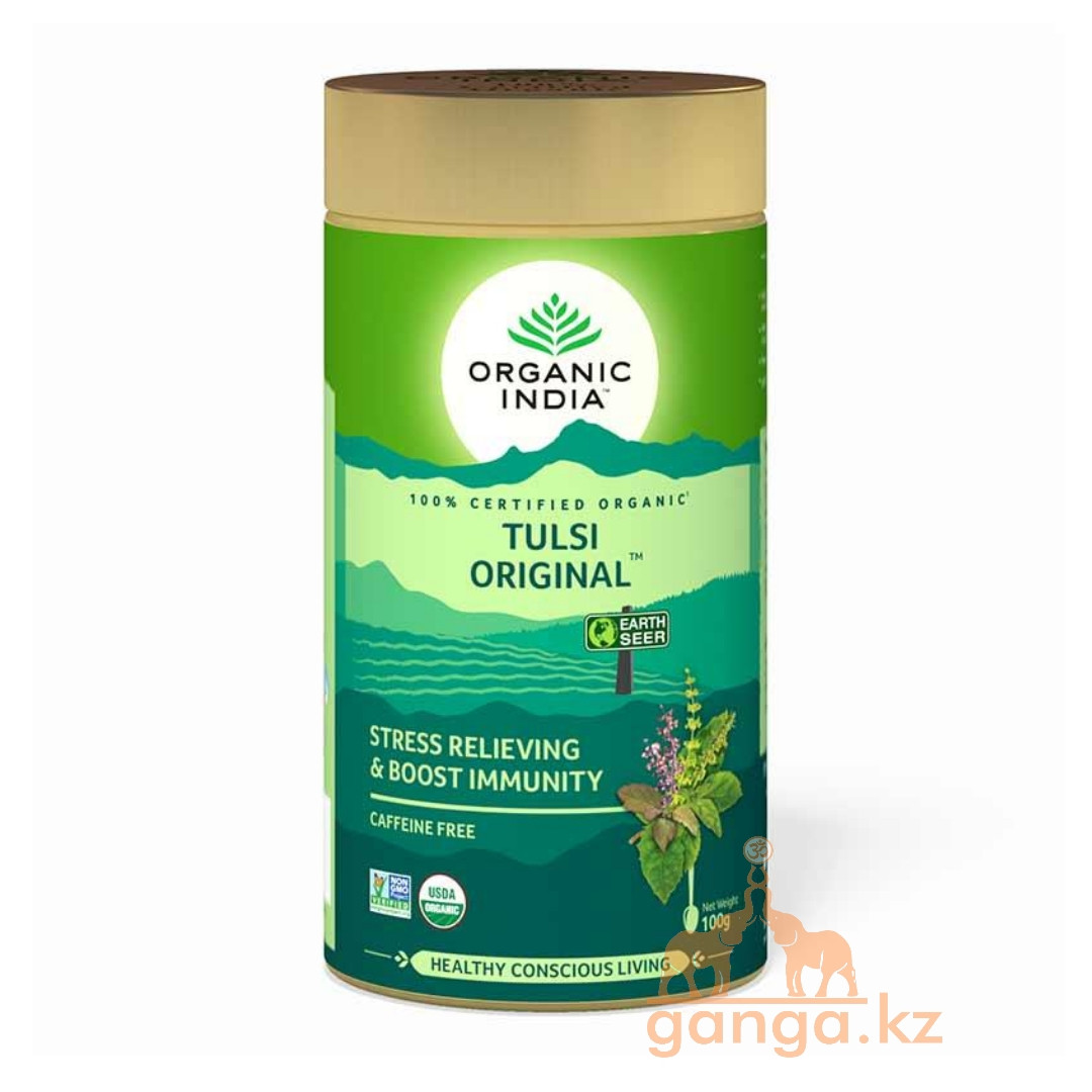 Тулси чай (Tulsi Original ORGANIC INDIA), 100 г.