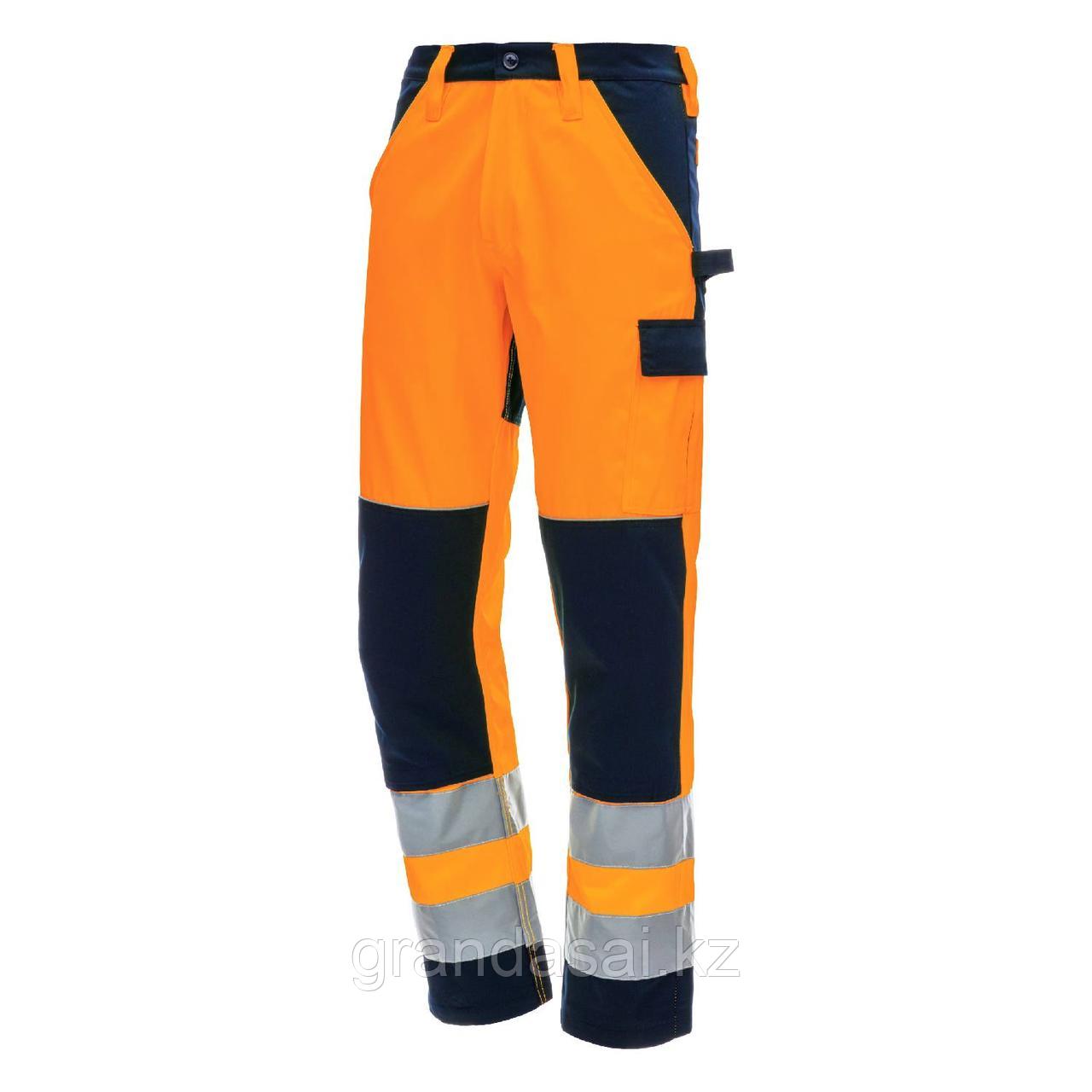 NITRAS 7571 рабочие брюки повышенной видимости, оранжевый / темно-синий