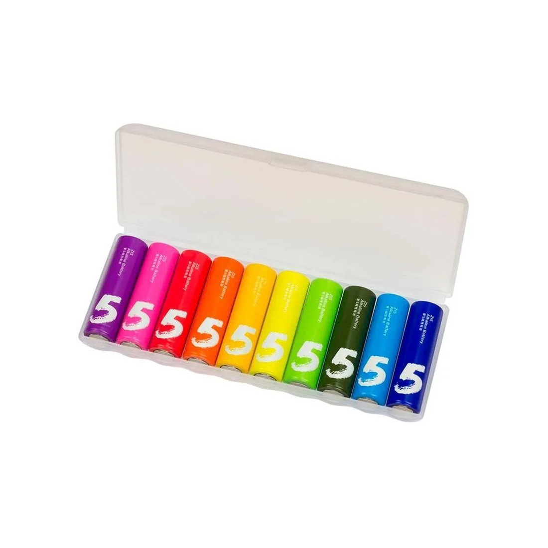 Xiaomi AA LR6 Батарейки AA ZMI Rainbow Batteries, 1.5V, 10 шт в упаковке., Пластиковый бокс