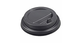 CH-80FB-A Крышка для стаканов d 80 мм черная с клапаном (упак.100 шт)