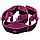 Резинка для фитнеса эластичная универсальная черно-розовая цвета длинна 90 см, фото 2
