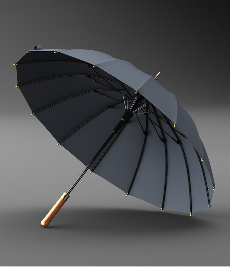 Зонтик Olycat C3 с прямой ручкой (серый) - фото 3 - id-p107812349