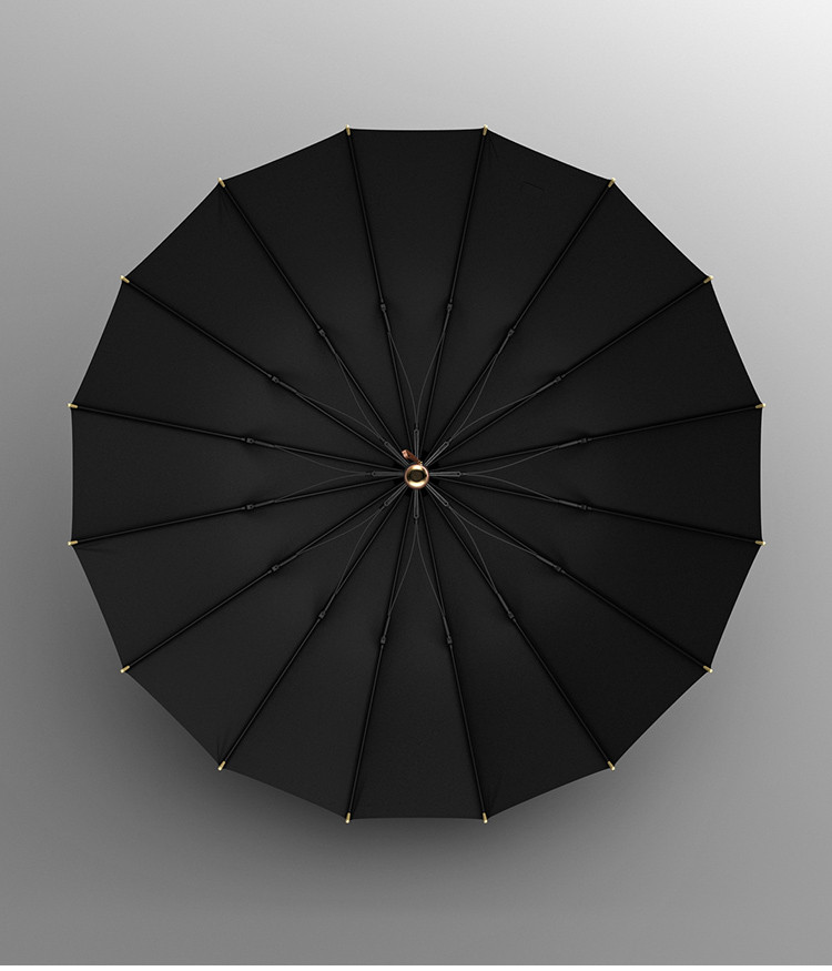 Зонтик Olycat C3 с изогнутой ручкой (черный) - фото 2 - id-p107817201