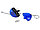 Брелок-рулетка с набором отверток и фонариком, синий, фото 3