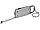 Брелок-открывалка с рулеткой и фонариком Open, серебристый, фото 2