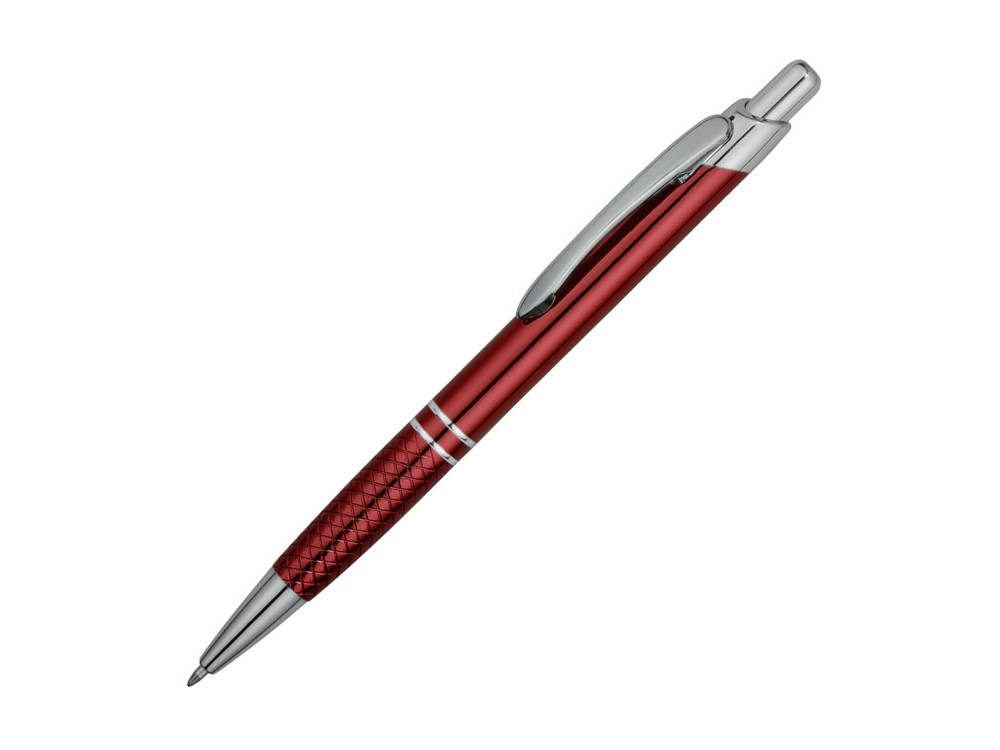 Ручка шариковая Кварц, красный/серебристый, фото 1