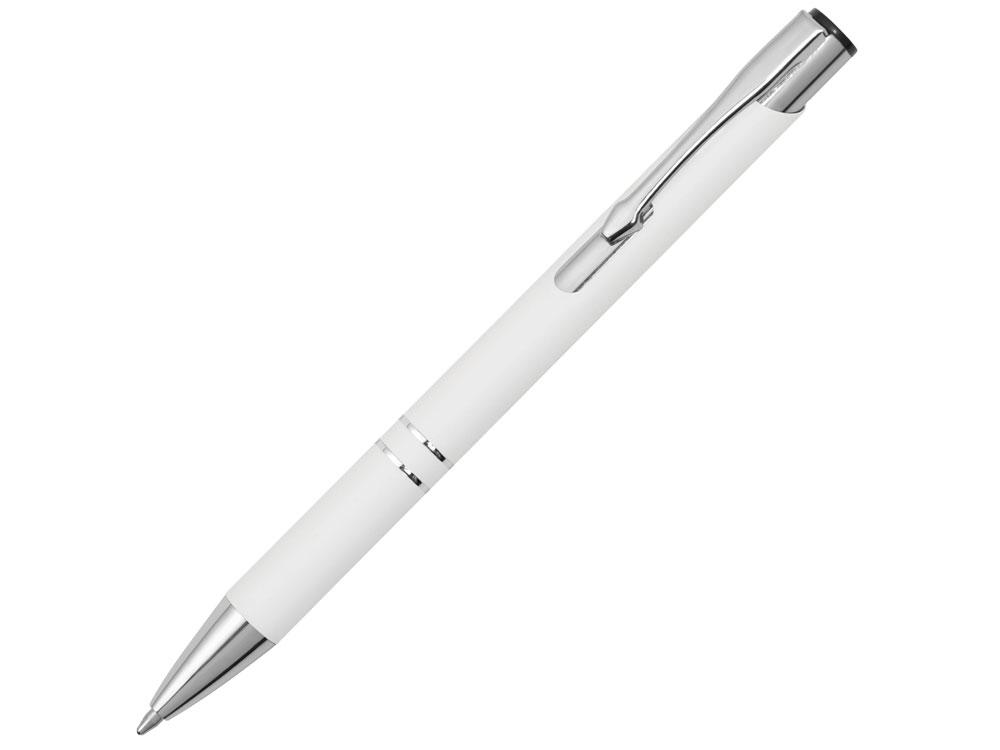 Ручка металлическая шариковая Legend Gum софт-тач, белый, фото 1