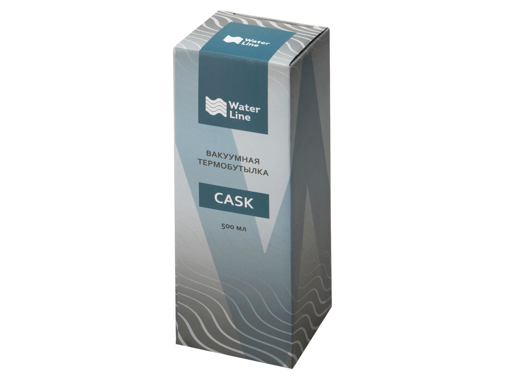 Вакуумная термобутылка Cask Waterline, soft touch, 500 мл, синий - фото 7 - id-p107819742