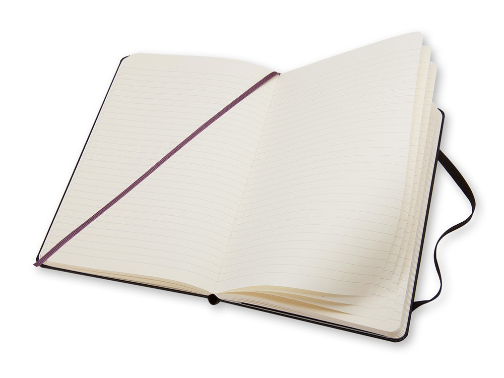 Записная книжка Moleskine Classic (в линейку) в твердой обложке, Large (13х21см), черный - фото 3 - id-p107818871