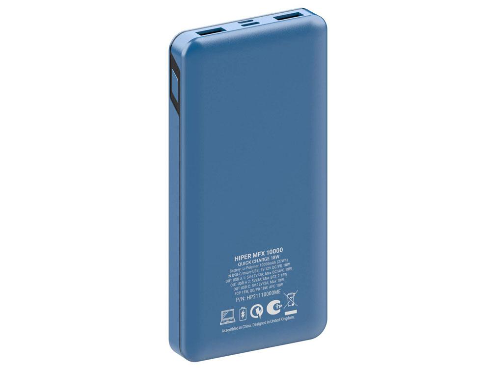 Портативный внешний аккумулятор MFX 10000 Blue - фото 2 - id-p107819802