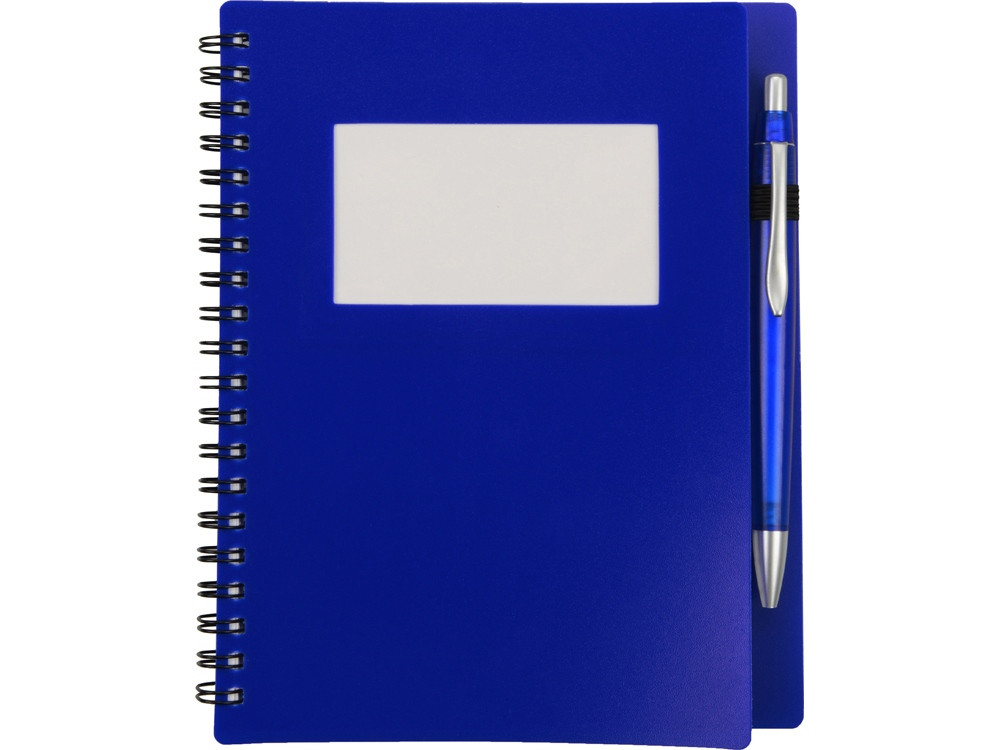 Блокнот Контакт с ручкой, синий - фото 4 - id-p107818955