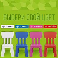 Стул детский со спинкой МАМОНТ белый, от 2 до 7 лет, безвредный пластик, 01.002.01.04.1, фото 3