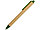 Ручка картонная пластиковая шариковая Эко 2.0, бежевый/зеленый, фото 3