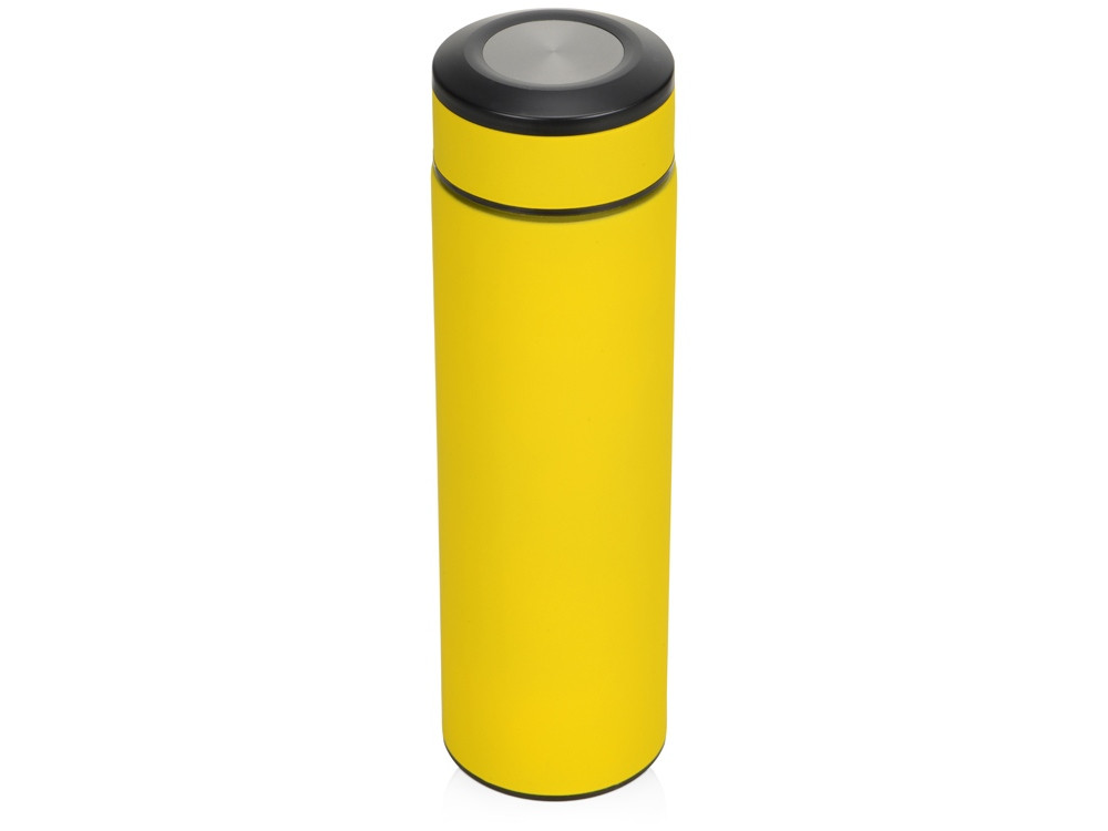 Термос Confident с покрытием soft-touch 420мл, желтый, фото 1