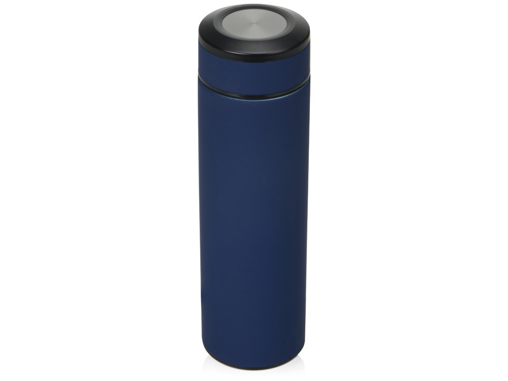 Термос Confident с покрытием soft-touch 420мл, темно-синий, фото 1