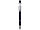 Ручка металлическая soft-touch шариковая со стилусом Sway, темно-синий/серебристый, фото 2