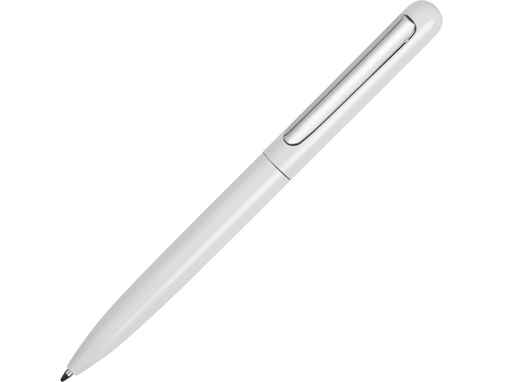 Ручка металлическая шариковая Skate, белый/серебристый, фото 1