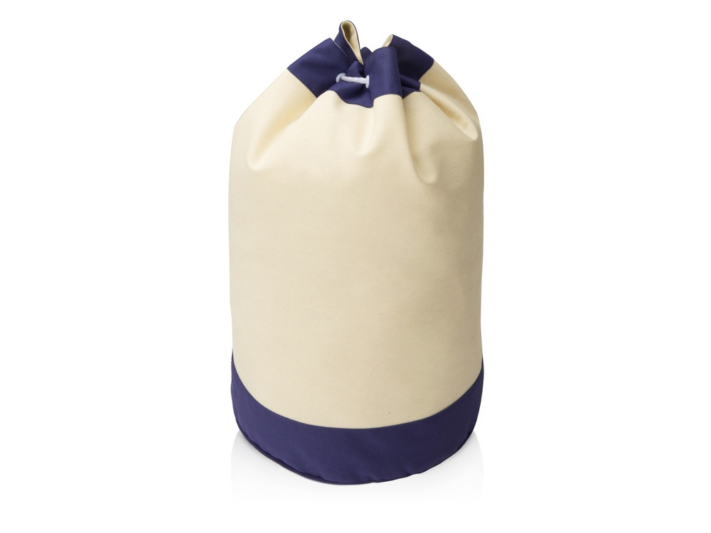 Рюкзак-мешок Indiana хлопковый, 180гр, натуральны/синий, фото 1