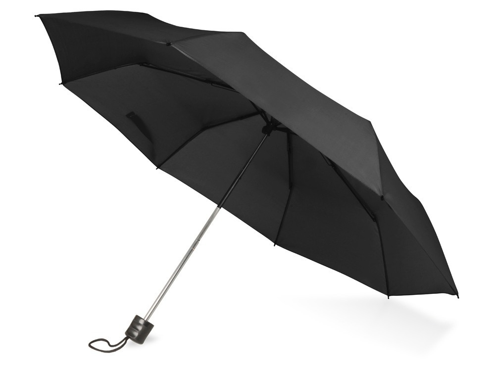 Зонт складной Columbus, механический, 3 сложения, с чехлом, черный - фото 1 - id-p107819350