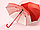Зонт-трость Silver Color полуавтомат, красный/серебристый, фото 2