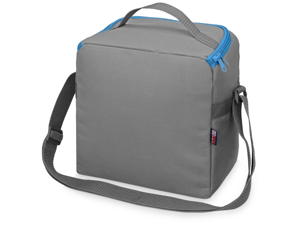Изотермическая сумка-холодильник Classic c контрастной молнией, серый/голубой - фото 3 - id-p107819363