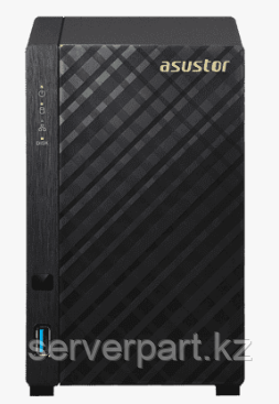 Сетевой накопитель ASUSTOR AS1002T v2, 2LFF, RAID 0,1,JBOD, 512MB, 1xGbE, USB 3.0