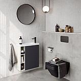 Подвесная тумба «ALBA» 60см правая (цвет - светлый камень/серый матовый), фото 3