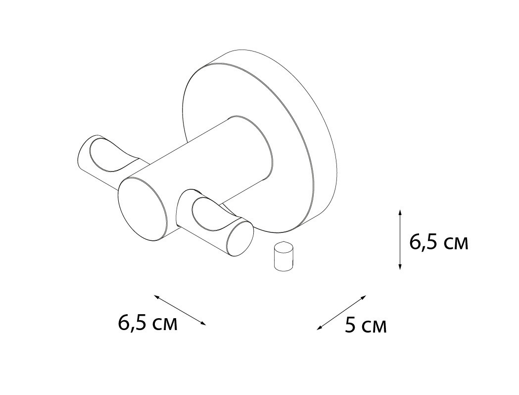 Крючок двойной Fixsen Hotel хром FX-31005C - фото 2 - id-p107820352