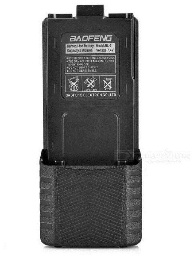 Аккумулятор усиленный BL-5 для рации Baofeng UV-5R 3800 мАч - фото 2 - id-p107820448