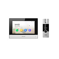 Hikvision DS-KIS302-P Комплект DS-KB2411T-IM (вызывная панель) + DS-KH6320-WTDE1 (монитор 7 ) АКЦИЯ