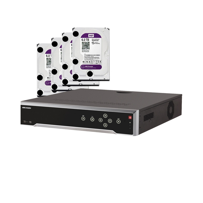 Hikvision DS-7732NI-K4 Сетевой видеорегистратор на 32 канала + WD62PURX жесткий диск(4 шт) - фото 1 - id-p107821975