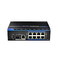 UTEPO UTP7208E-POE-A1 Коммутатор промышленный 8-портовый неуправляемый PoE+ 1порт Gigabit TP/SFP