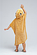 Полотенце-пончо для детей 70x140 см микрофибра, оранжевый, фото 2