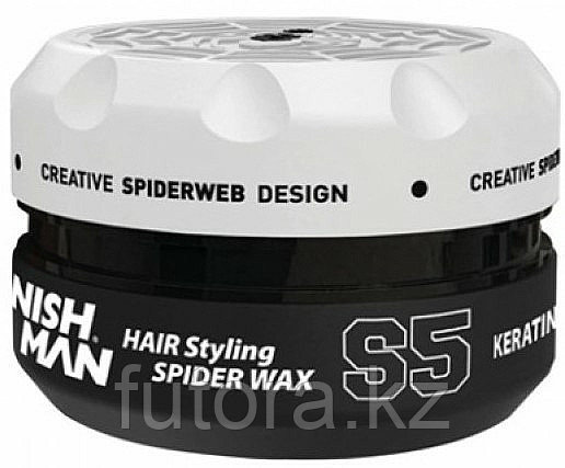 Воск-паутинка "NISHMAN Hair Styling Spider Wax - S5 Keratin" 150 мл