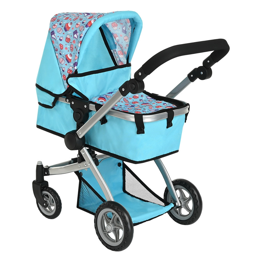 Коляска-трансформер Pituso для кукол, Пироженки, голубой, фото 1
