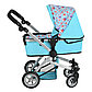 Коляска-трансформер Pituso для кукол, Пироженки, голубой, фото 3