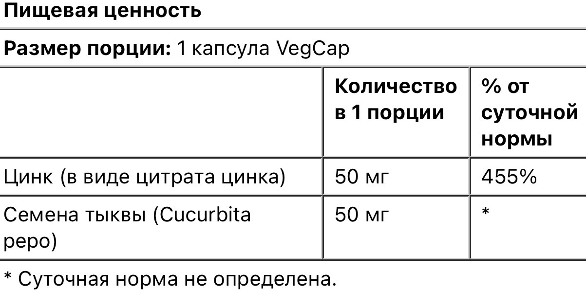 Solaray цитрат цинка с тыквенными семечками, 50мг, 60 капсул - фото 3 - id-p107833652