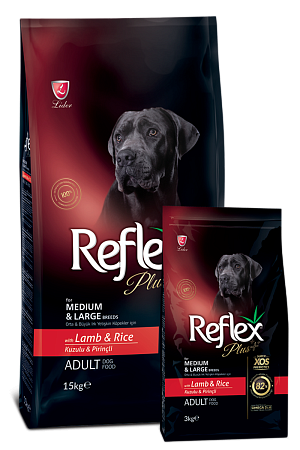 RFX205 ReflexPlus Adult Medium&Large Lamb, корм для взрослых собак средних и крупных пород с ягненком, уп.15кг