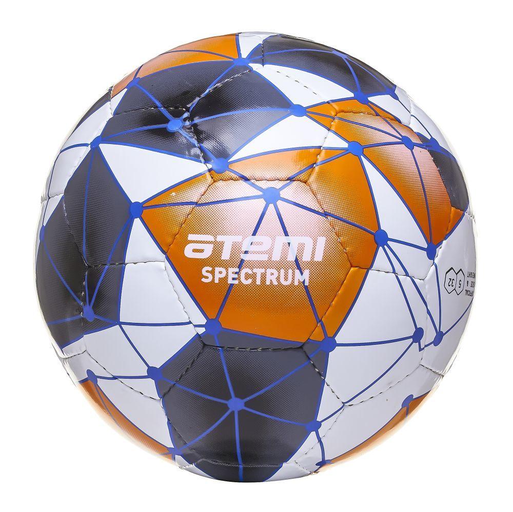 Мяч футбольный Atemi SPECTRUM, PVC, бел/сер/оранж, р.5 - фото 1 - id-p106805300