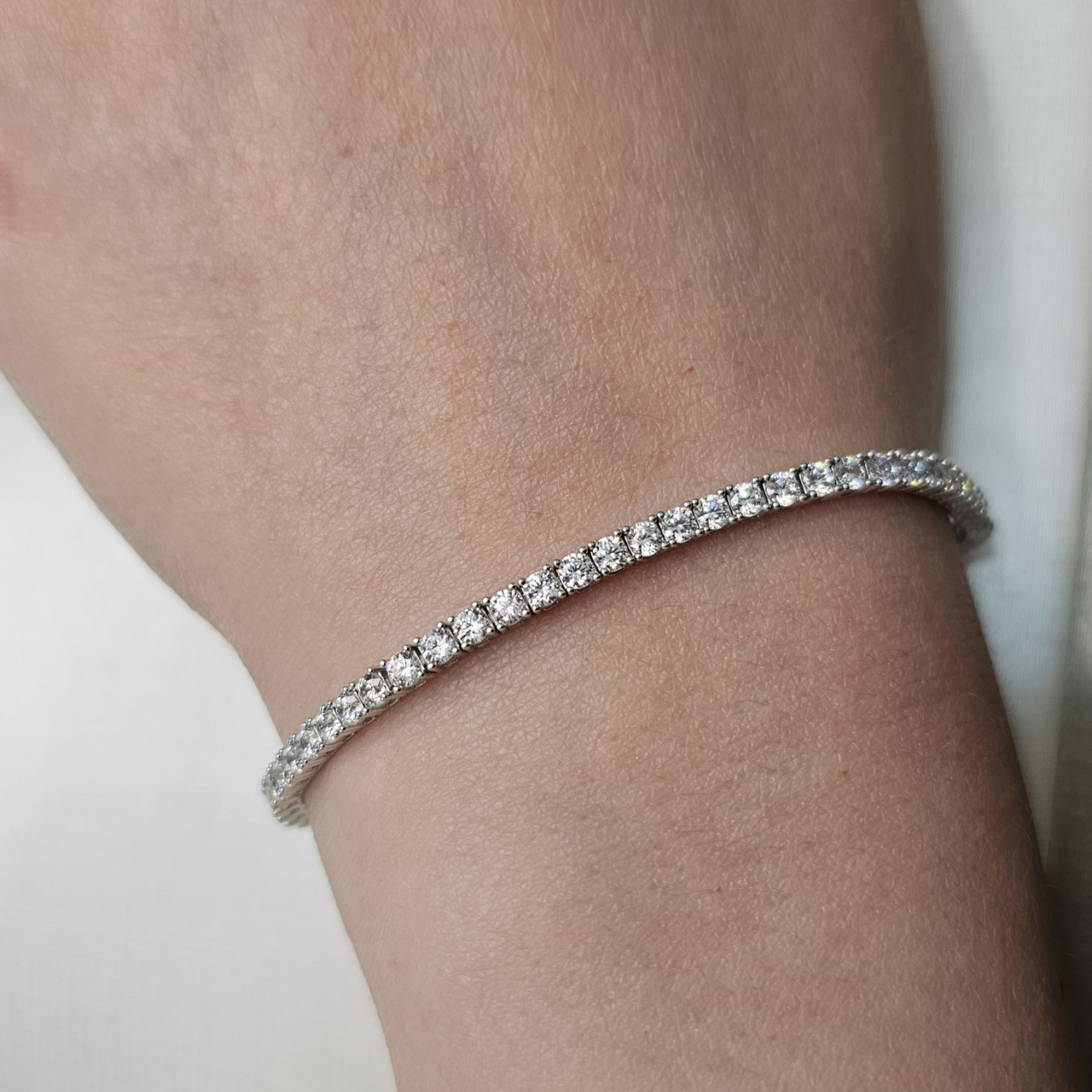 Золотой браслет 585 проба с бриллиантами 3,68ct VS2/H VG 7.53 г. 18р.