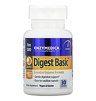 Enzymedica digest basic, формула основных ферментов, 30 капсул