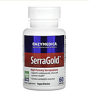 Enzymedica serragold, высокоэффективная серрапептаза, 60 капсул