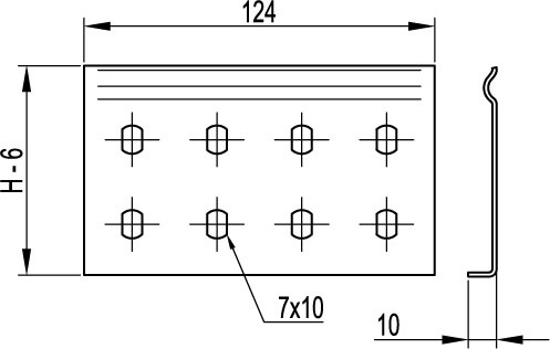 Соединитель усиленный горизонтальный, GTO 50 L