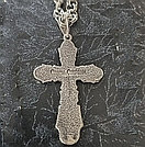 Серебряный мужской крест крупный. Серебро 925, фото 3