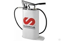 Насос с овальной емкостью для консистентной смазки объемом 16 л с регулируемым давлением