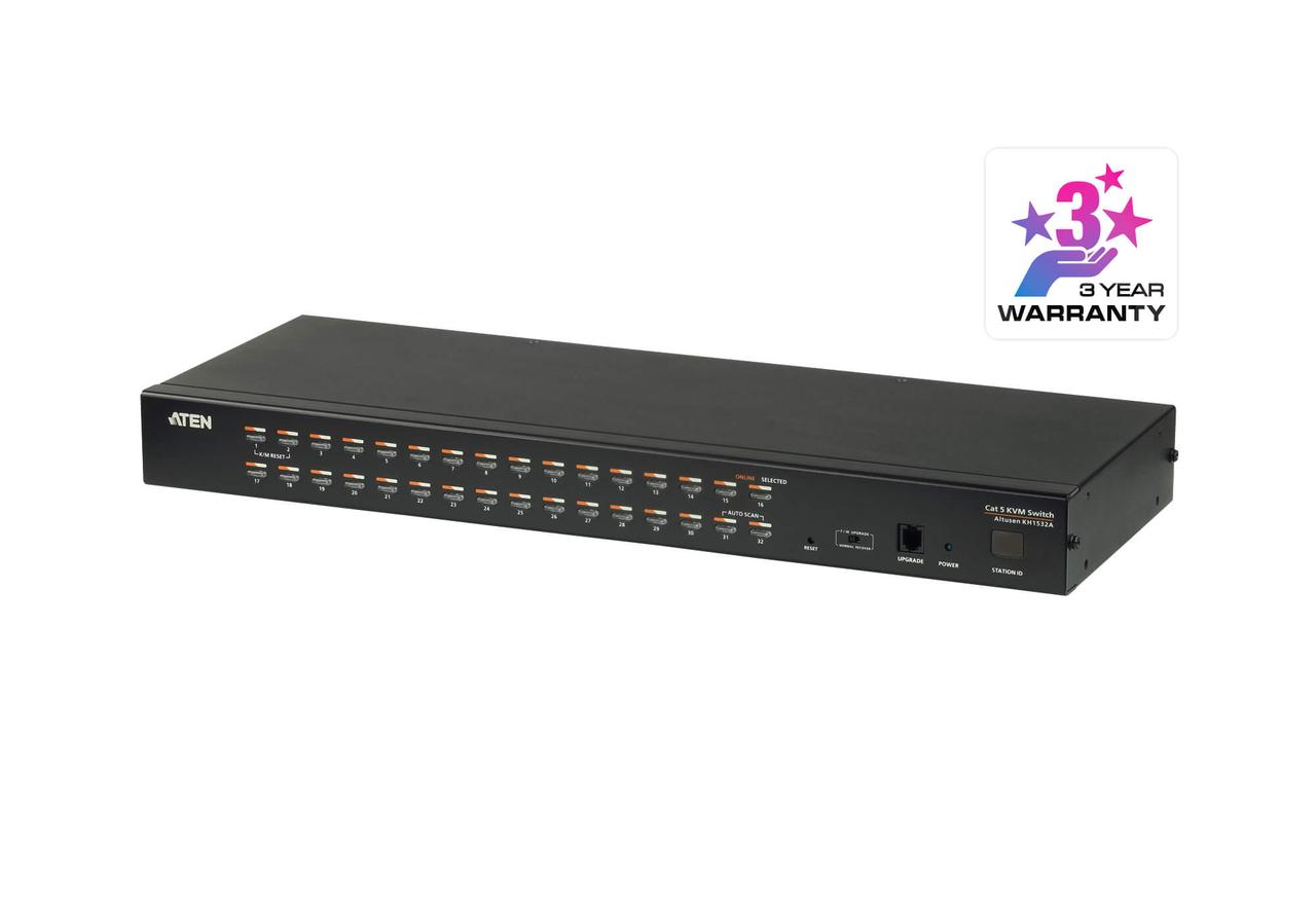 32-портовый мультиинтерфейсный (DisplayPort, HDMI, DVI, VGA) КВМ-переключатель по кабелю Cat 5  KH1532A  ATEN