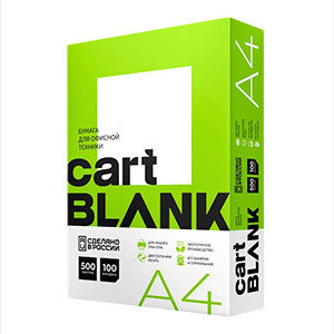 БУМАГА "CART BLANK", А4, 80 гр, 500 л. КЛАСС "С", фото 1